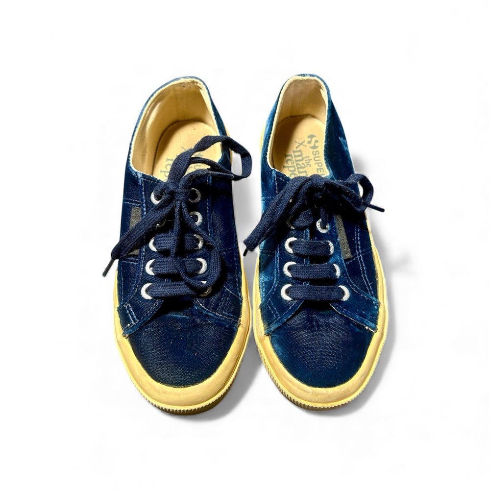 SUPERGA X THE MAN REPELLER Blue Velvet Sneakers